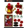Christmas flower in watering can