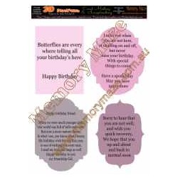 Four sentiments friends  birthday & get well