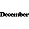 December mini words pack of 10 approx 20mm high