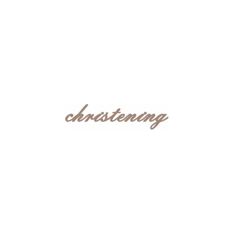 Christening script  mini words pack of 10 approx 20mm high