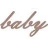 baby script mini words pack of 10 approx 20mm high