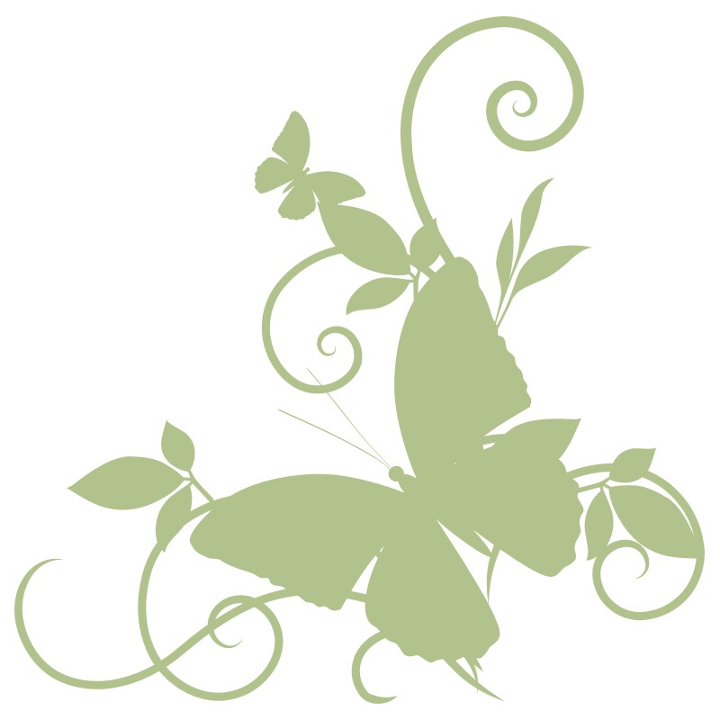 Butterfly Corner  flourish Sold in 3\'s