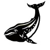 Whale small  100x50mm BULK PACK OF 5