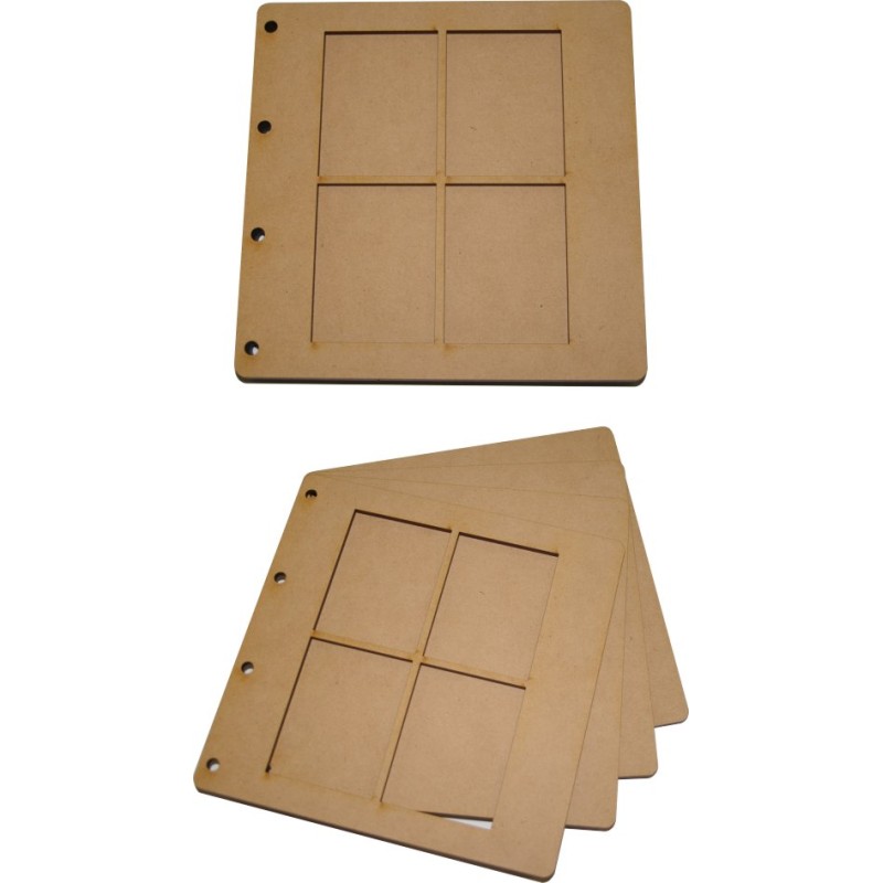 Window Album 4 Page mini Album in 3mm MDF min buy 3