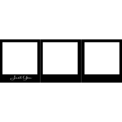 Polaroid  Just you  frame embossed x1 blank x2pack of 3