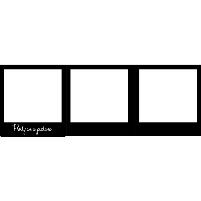 Polaroids pretty as a picture  Frame One embossed 2 blank pack 3