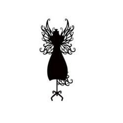 Ladies form with decorative wings