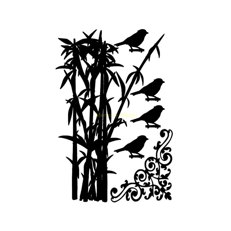 Bamboo and birds 100 x 150 sold in 3\'s
