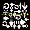 Arrows all messed up positive template  muli size available sold