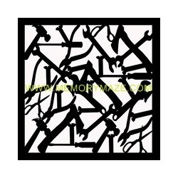 Tools and screws positive poly template 8x8 sold in 3\'s