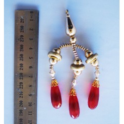 red and gold oval blingsal pack of 6