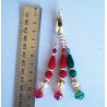 Red and green velvet drops with gold blingsal pack of 6