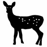 Reindeer  small card size  Pack 10