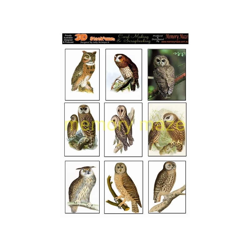 DS0715 OWLS 9 UP  min buy 5 can be cut out with nested dies