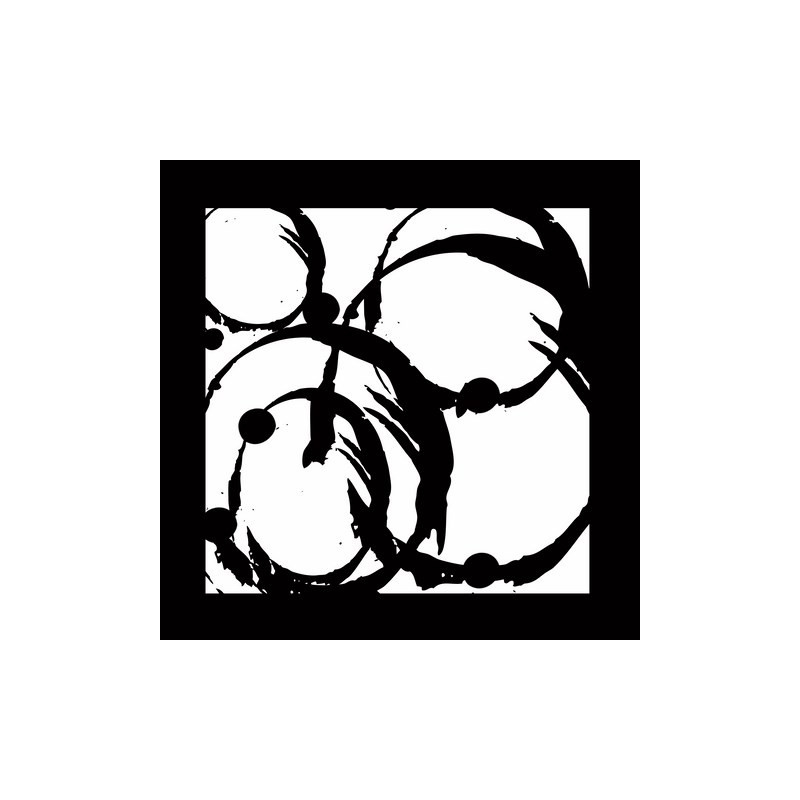 GRUNGY CIRCLES STENCIL 200 x 200 Memory maze