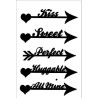 arrow words kiss min buy 3   100 x 150 mm