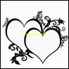 double heart  8 x 10inches