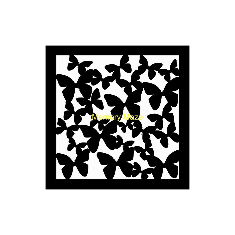 Butterfly2 stencil 200 x 200 (8x8) Min buy 3