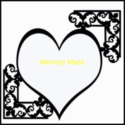 heart with ornate corners Frame approx 10 x 10 inches  min buy 3
