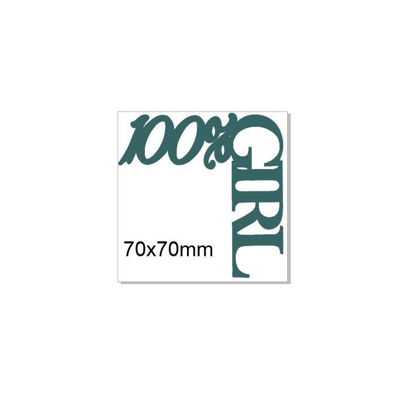 100% girl  70x70 mm pack of 5