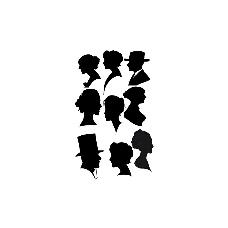 Silhouettes male female,lady.man, 110 x 180mm min buy 3