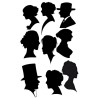 Silhouettes male female,lady.man, 110 x 180mm min buy 3