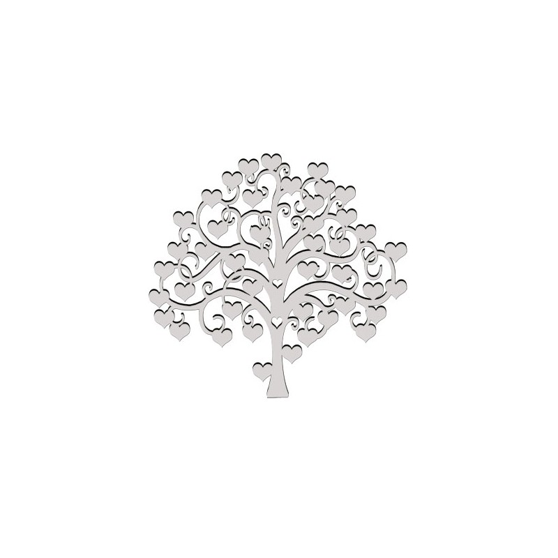 Heart signature tree chipboard (card board, can be painted inked