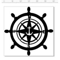 ships wheel,compass,nautical 150 x 150mm min buy 3
