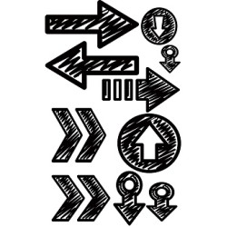 arrows grunge  110 x 180mm min buy 3