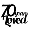 70 YEARS LOVED Pack of 5 50 x 50 mm Min 1 pack also available in