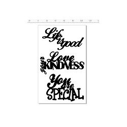 Life is good,love your kindness,you are special  100 x 180mm min