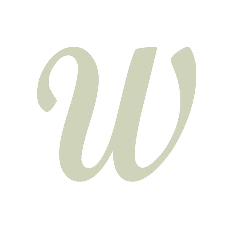 Script 40mm Uppercase Letter - W