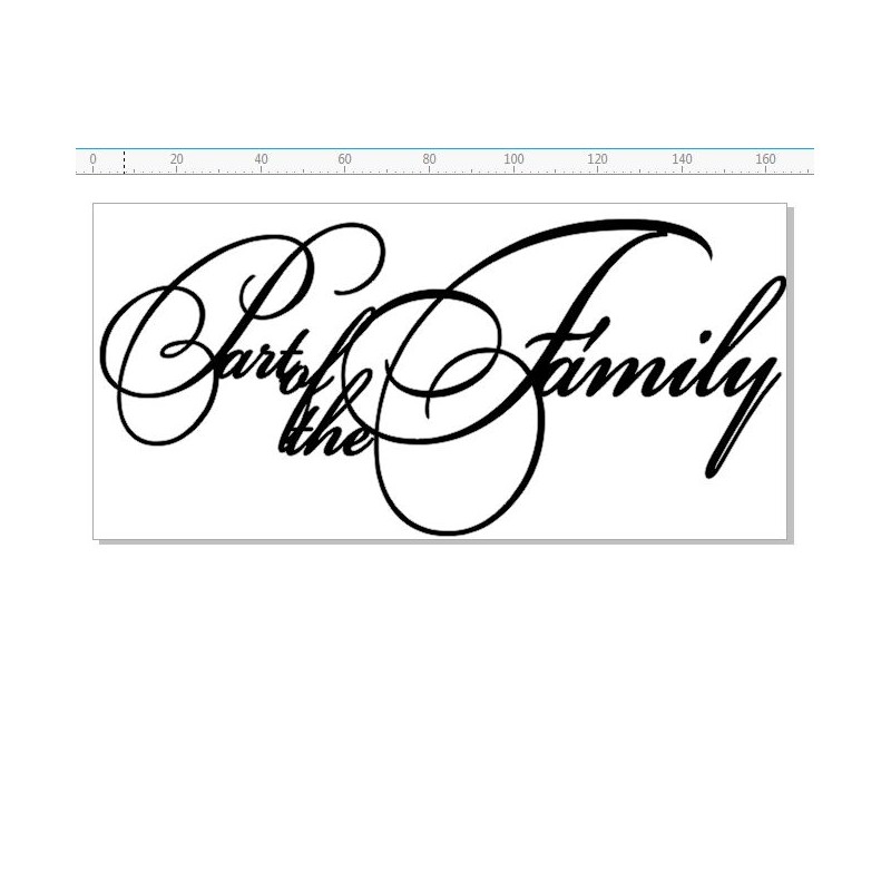 Part of the family  Script  min buy 3. 165 x 80mm