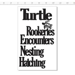Turtle,turtles,Rookeries,encounters,nesting, 110 x 180mm Min pur