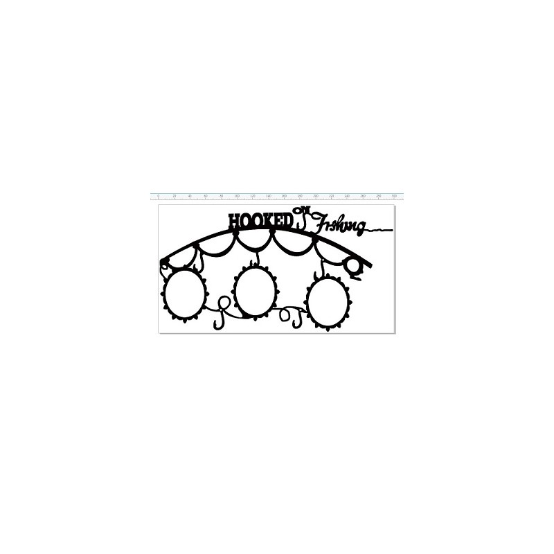 Hooked on fishing 300 x 160mm  min buy 3