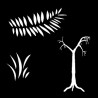 ST 001 LEAVES AND TREES-STENCIL, MIN BUY 3