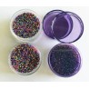 Micro beads,glass, multi colour 10 gram pot