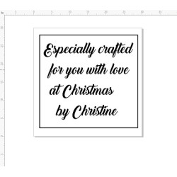 Especially crafted for you at christmas 30 x 30 mm with 6mm pers