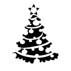 Mini-Stencil 100 x 100 Xmas Tree 5 priced individually