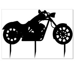 Motor Bike cake topper  162 x 112  cut in either black perspex