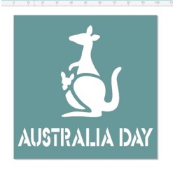 Kangaroo Australia day mini stencil