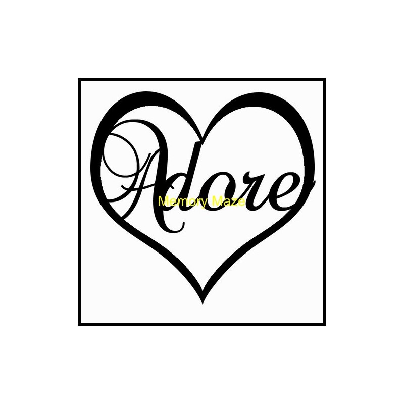Adore in heart  75 x 75  in circle  bulk pack of 5 Memory Maze