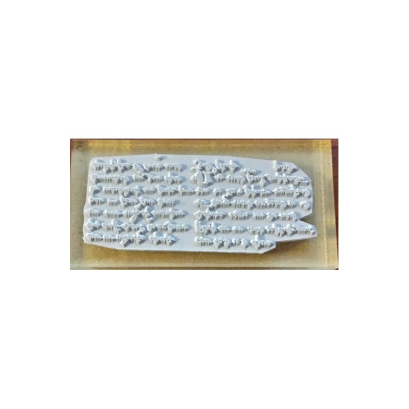 Grunge text 70 x 30mm  laser cut rubber  Acrylic block