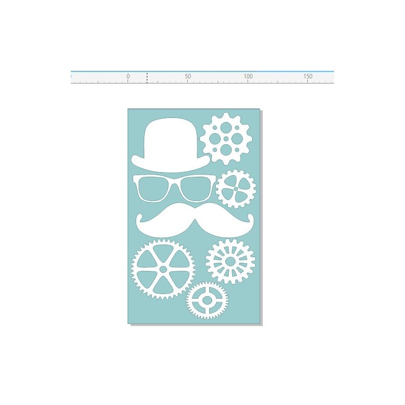 Bolar hat moustache cogs 110 x 180mm min buy 3