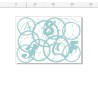 circles numbers  and text   stamp 50 x 70.rubber only for use wi