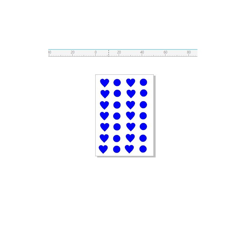 Hearts and circles  stamp 30 x 70.RUBBER ONLY for use with stamp