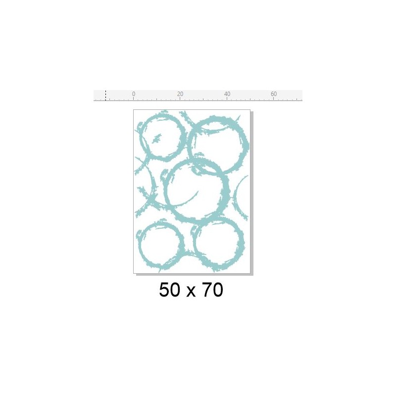 Circles on circles stamp 50 x 70  RUBBER ONLY.