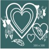 heart frames boho feathers ,deer  multi heart frames 300 x 300