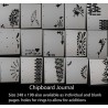 Chipboard journal 15 pages precut +areas paint, ink ,mixed media