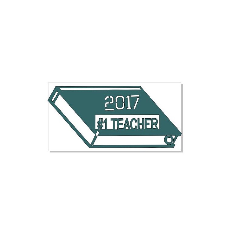 Teacher book end of school  keepsake,keyring. 60 x 30 Acrylic